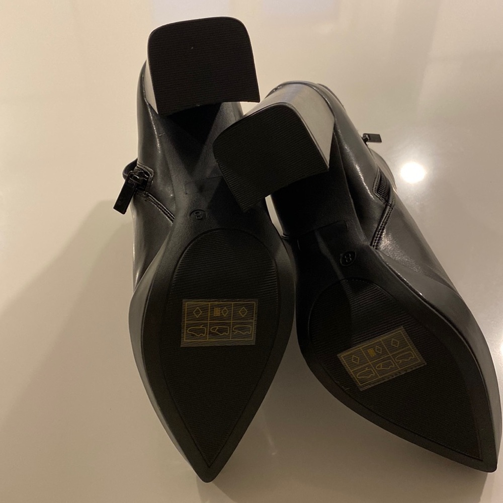 Brand new real leather heel ankle boots
